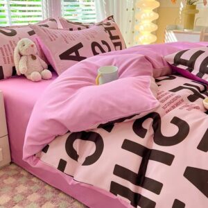 Pink Color Blanket + Bed Sheet & 2 Pillow Cover