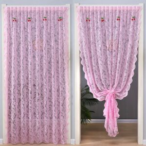 Pinks Color Half Transparent Curtains